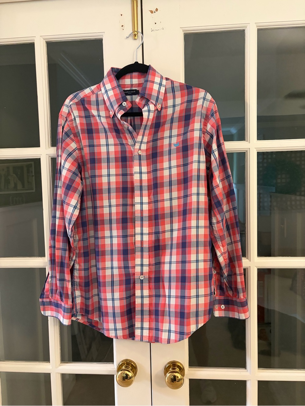 Southern Marsh Pink & Blue Plaid Button-Down Shirt